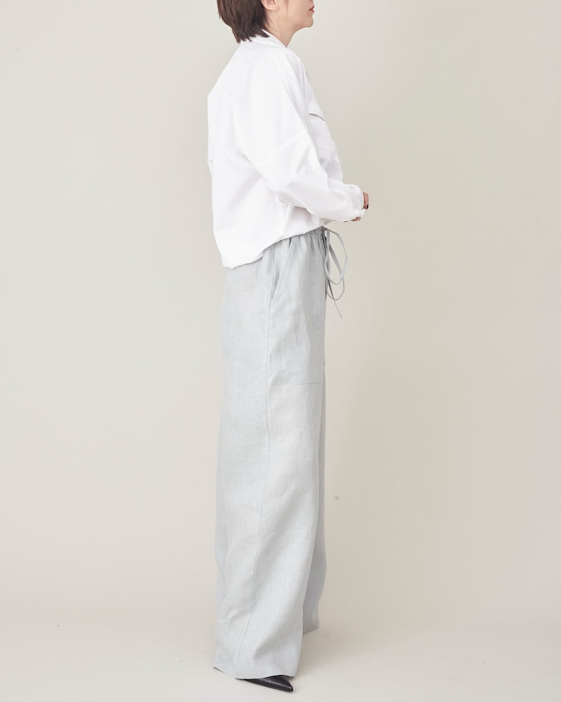 Handmade White Shirt for Weekend and Office Outfits, Women's Crisp Cotton Minimalist Button Up Blouse with Relaxed Fit and Batwing Sleeves