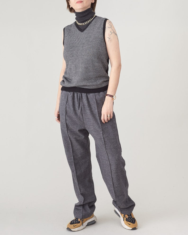 Handmade 100% Wool Winter Pants for Women, with Cotton Lining - Custom Made Wool Active Pants with Pockets and Drawstring Waist, Cozy Warm