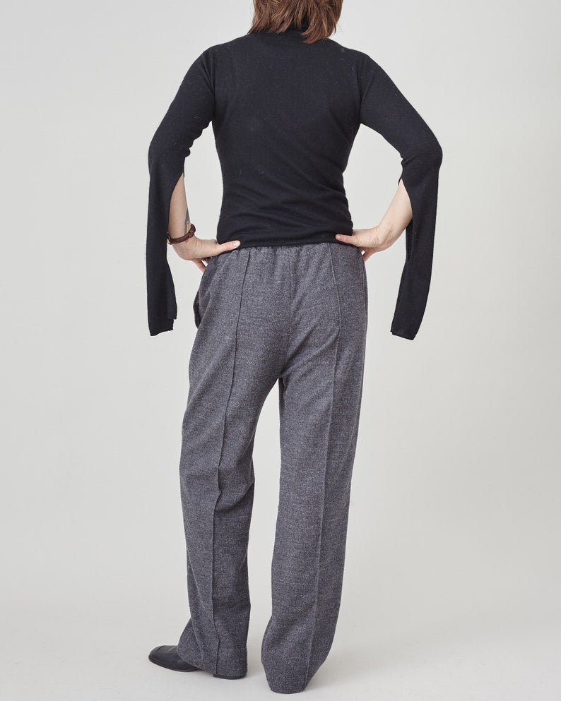 Handmade 100% Wool Winter Pants for Women, with Cotton Lining - Custom Made Wool Active Pants with Pockets and Drawstring Waist, Cozy Warm