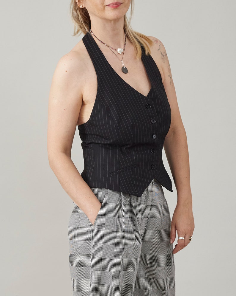 Plaid Wide Leg Pants for Summer, Glen Check Print, 100% Cotton, Palazzo Pants with Pleats and High Rise, Casual Tailored Trousers