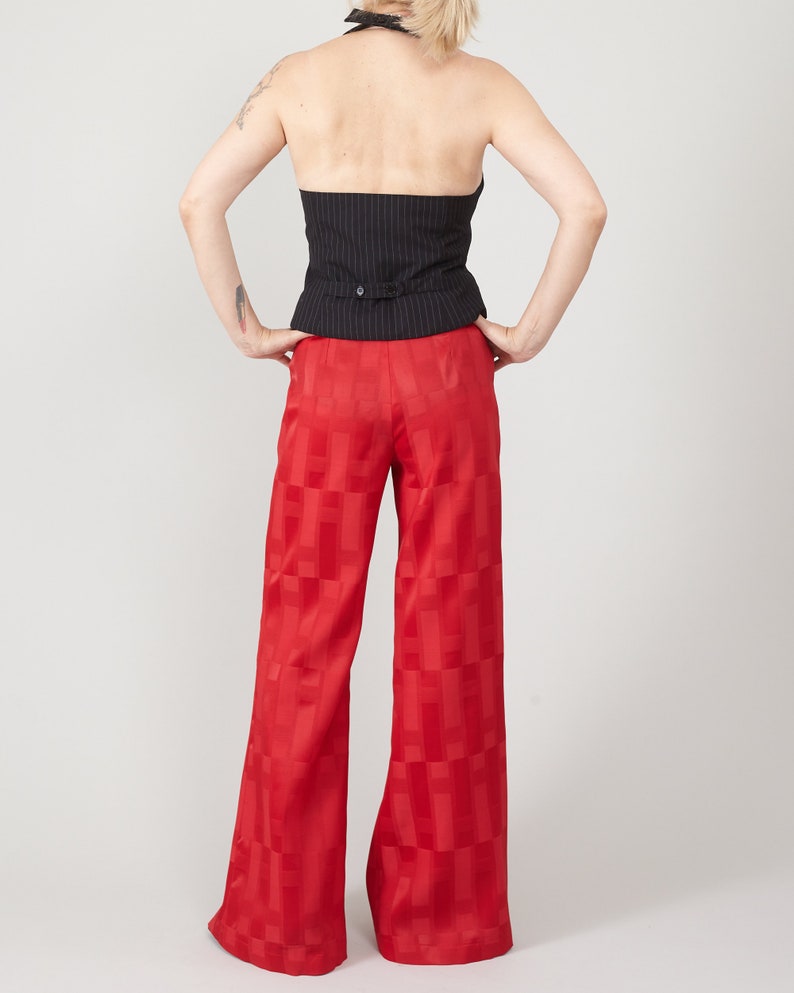 Brown Wool Flared Bell Bottom Pants for Women | Versatile Day-to-Evening Style | Perfect Gift for Dancing Enthusiasts