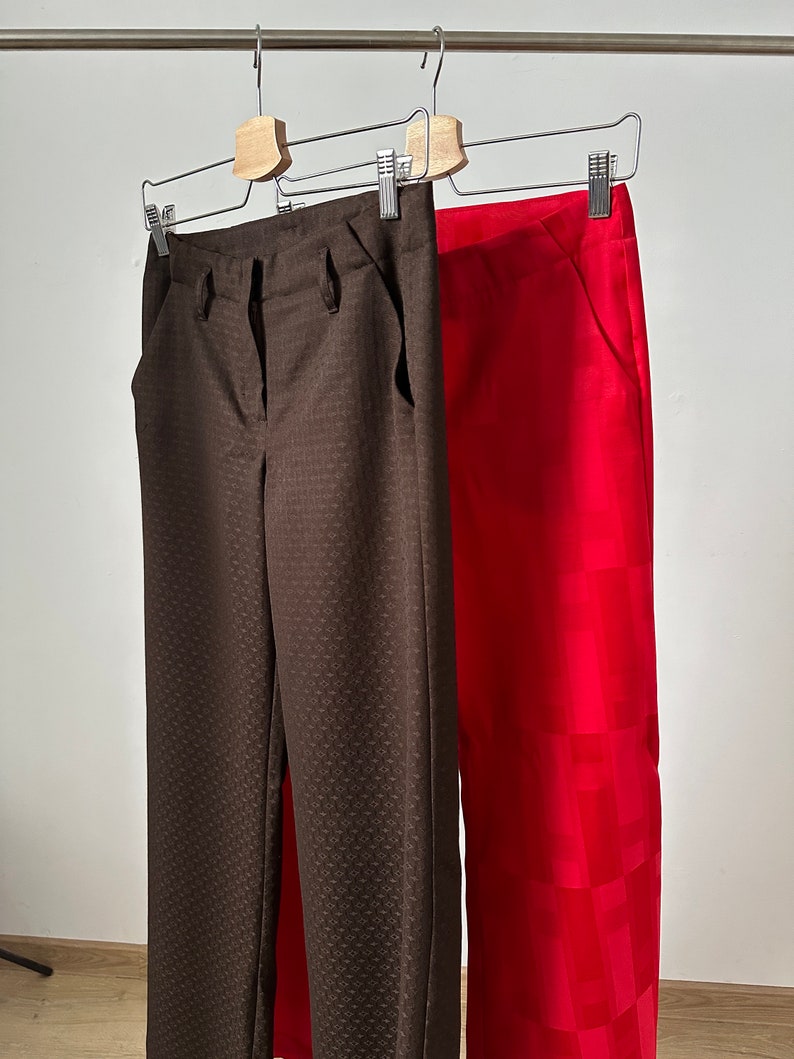 Brown Wool Flared Bell Bottom Pants for Women | Versatile Day-to-Evening Style | Perfect Gift for Dancing Enthusiasts