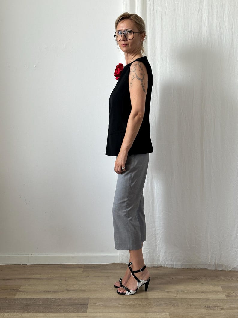 100% Wool Capri Pants for Women – Chic Office Pants for Summer, Spring and Fall