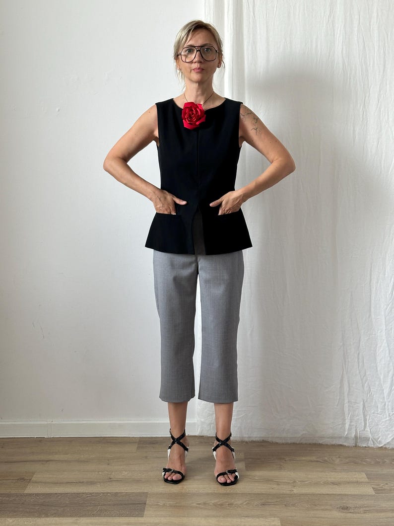 100% Wool Capri Pants for Women – Chic Office Pants for Summer, Spring and Fall