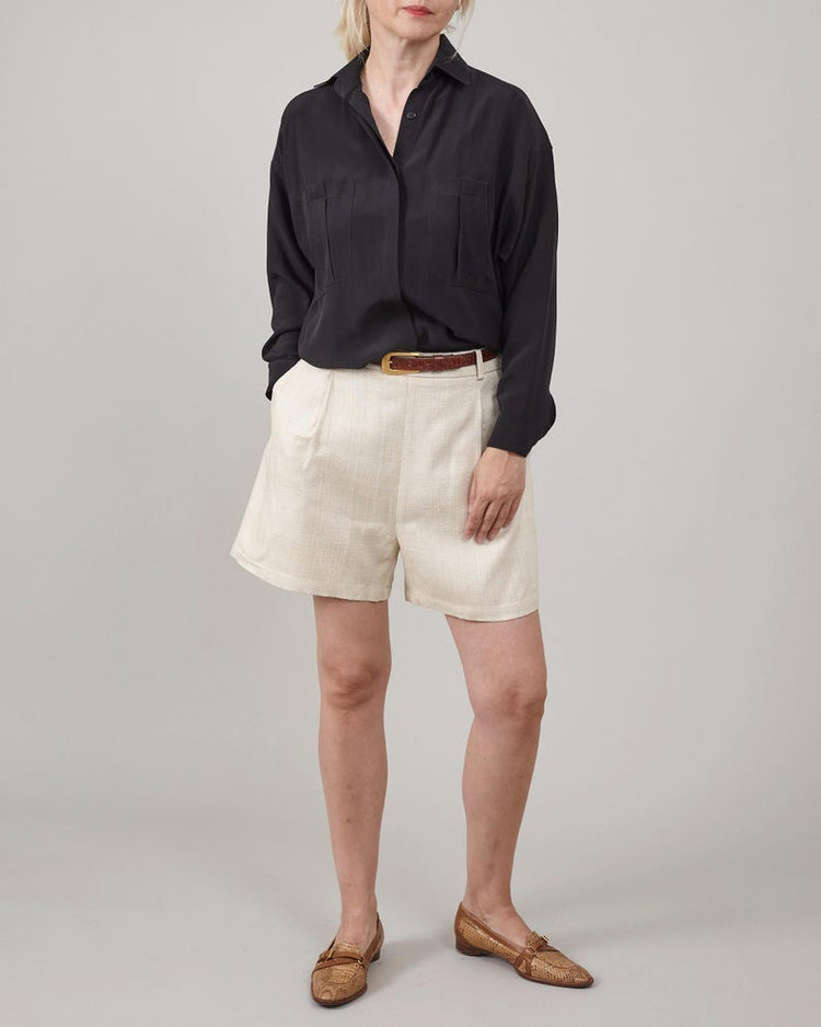 Silk Crepe de Chine Blouse – Drop Shoulder, Oversized by Fine Thee, product image 3
