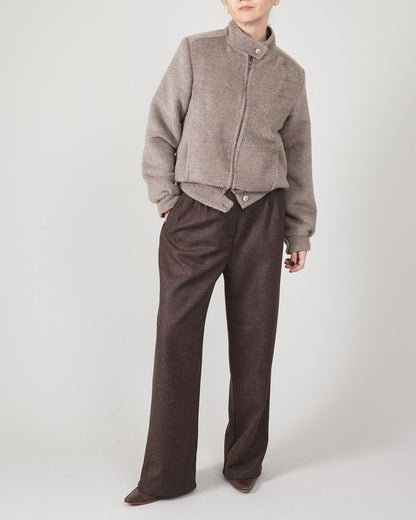 Alpaca Wool Bomber Jacket – Fluffy, Fully Lined by Fine Thee, product image 1