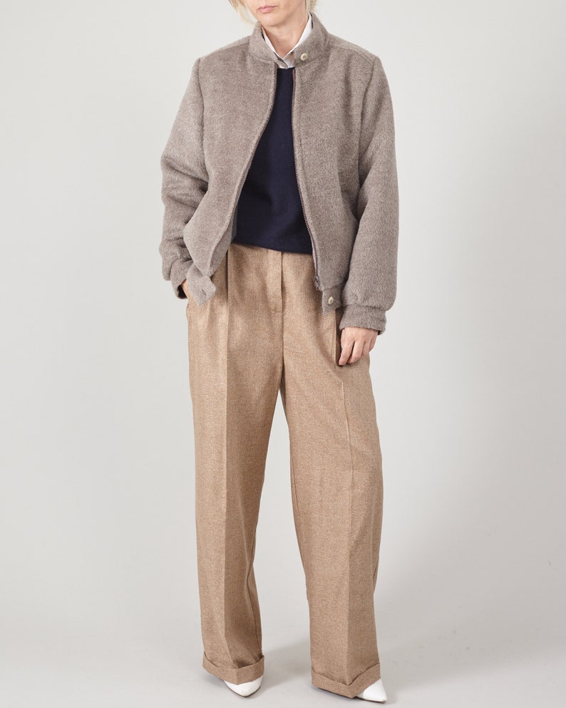 Alpaca Wool Bomber Jacket – Fluffy, Fully Lined by Fine Thee, product image 7