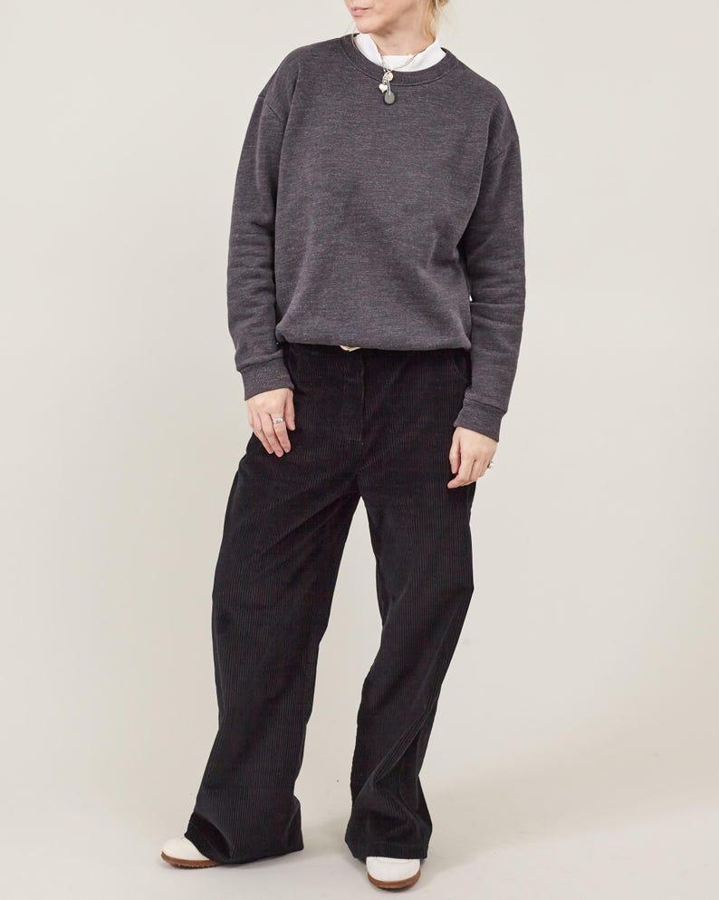 Black Cotton Corduroy Pants – Relaxed Bootcut by Fine Thee, product image 2
