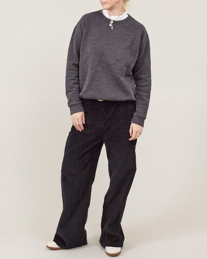 Black Cotton Corduroy Pants – Relaxed Bootcut by Fine Thee, product image 2