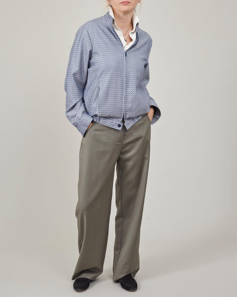 Khaki Wool Straight-Leg Pants – Relaxed Tailored Fit by Fine Thee, product image 6