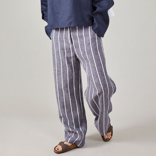 Linen Wide-Leg Pants – Relaxed Mid-Rise by Fine Thee, product image 1
