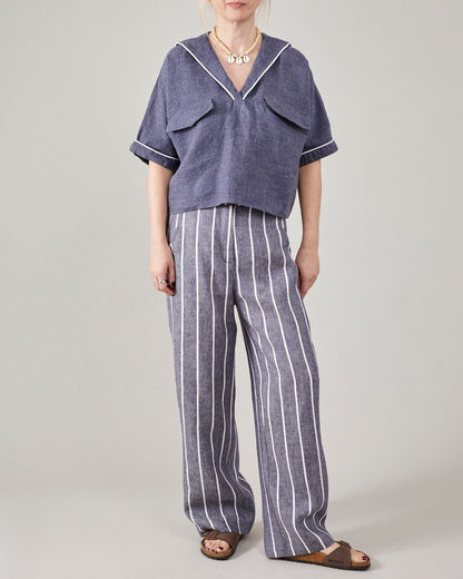 Linen Wide-Leg Pants – Relaxed Mid-Rise by Fine Thee, product image 4
