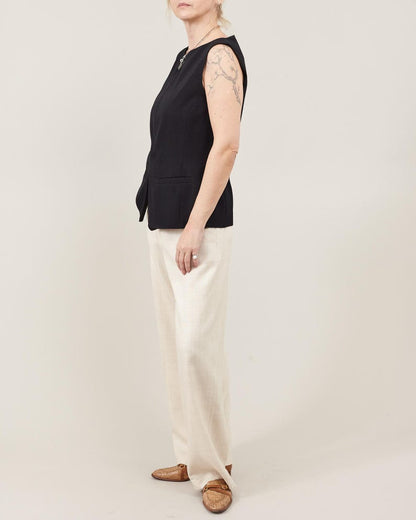 Longline Wool Waistcoat – Zip-Front Tailored Vest by Fine Thee, product image 5