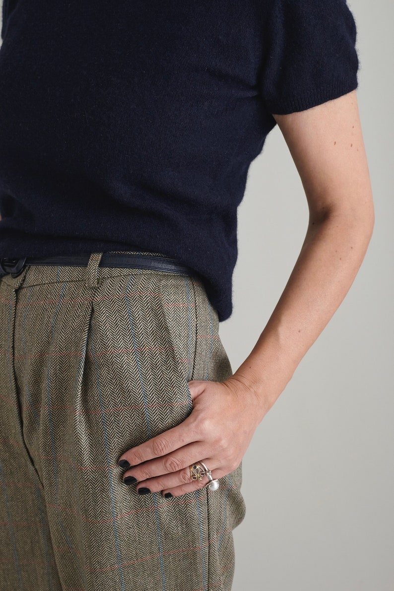 Silk-Wool Cropped Tapered Pants – High-Waisted by Fine Thee, product image 6