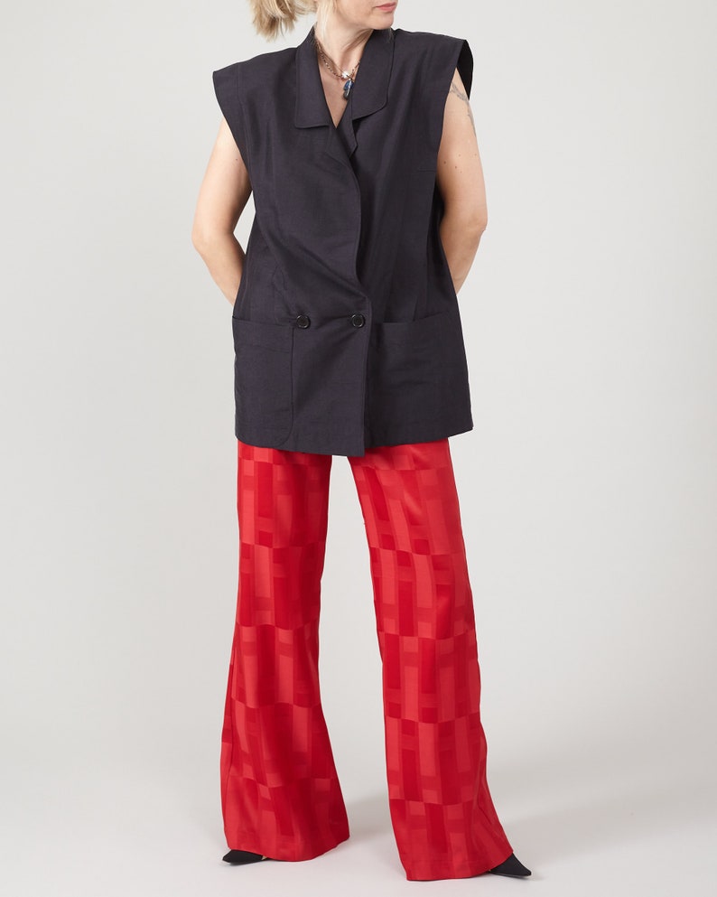 Wool and Silk Flared Pants – Low-Rise Bell Bottom by Fine Thee, product image 6
