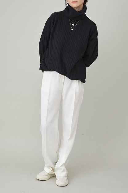 White Wool Pants for Women, Pleated, High Waist Straight-Leg Tailored Trousers with Ironed Crease, Elegant Bottoms for Formal Outfits