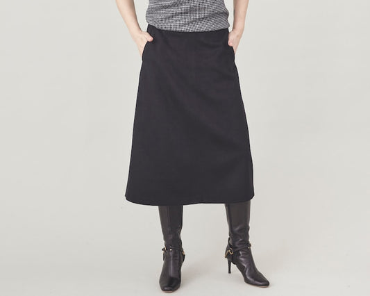 100% Cashmere Skirt for Women, Classic A-Line Midi Skirt with Pockets, Elegant, Warm Winter Skirt for Smart Casual Workwear Outfits