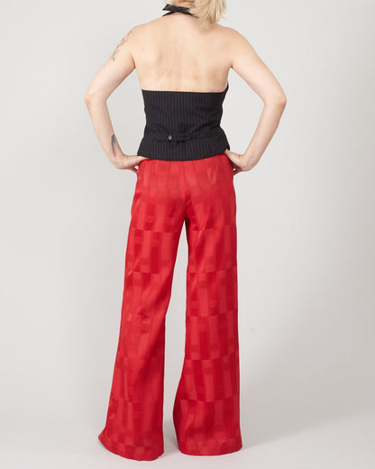 Brown Wool Flared Bell Bottom Pants for Women | Versatile Day-to-Evening Style | Perfect Gift for Dancing Enthusiasts