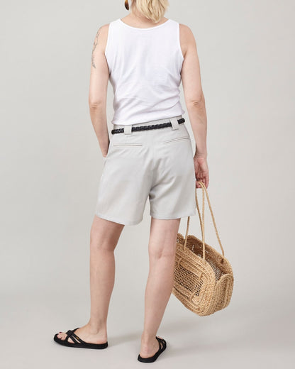 100% Wool Tailored Shorts for Women – Mid Rise, Relaxed Fit, Elegant Spring Summer Style