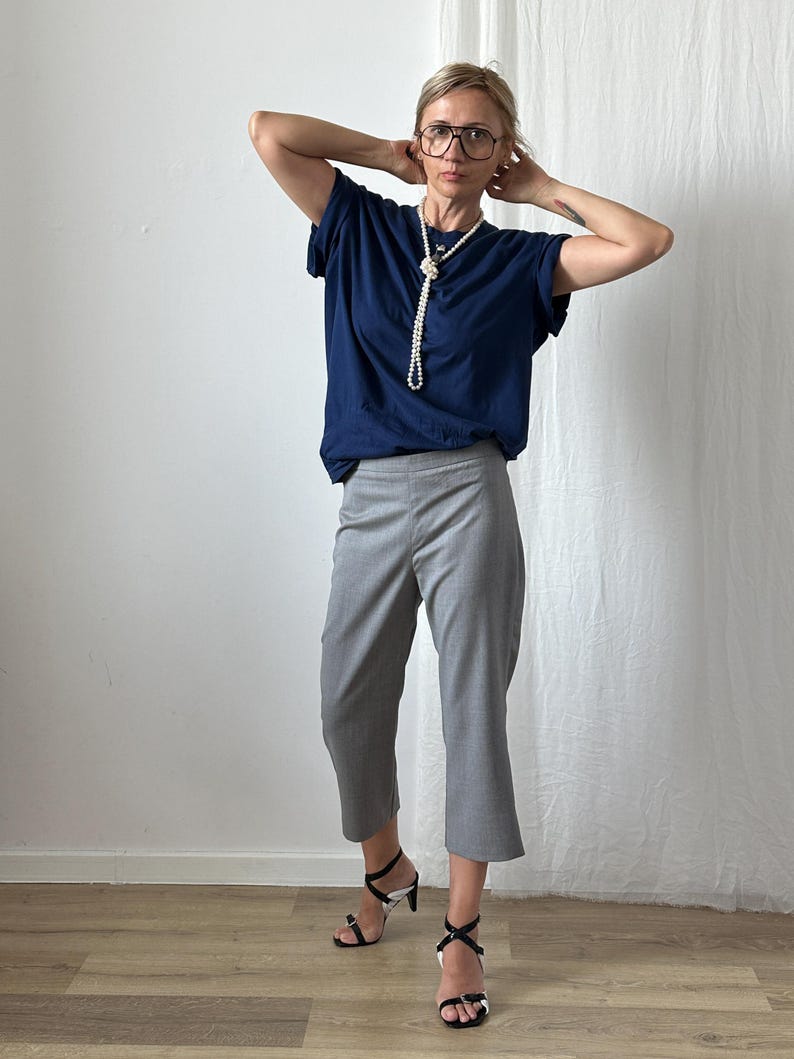 100% Wool Capri Pants for Women – Chic Office Pants for Summer, Spring and Fall