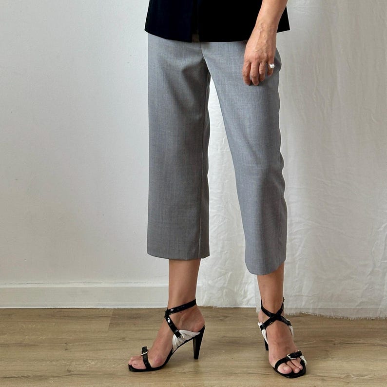 100% Wool Capri Pants for Women – Chic Office Pants for Summer, Spring and Fall