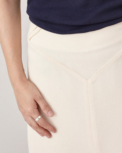 Close-up of a a skirt yoke details