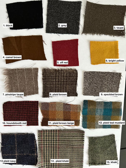 Wool Pleated Midi Skirt for Women