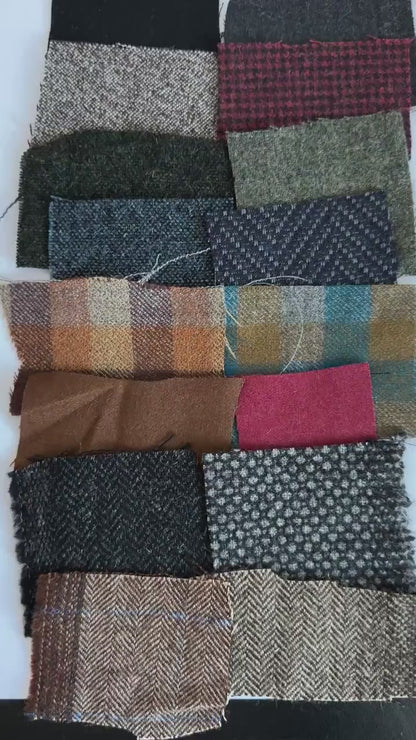 100% Wool Pants for Winter Preppy Outfits, Pleated High Waist Business Trousers, Tapered Crop Cut, Relaxed Fit, Earthy Hues, Chic Patterns