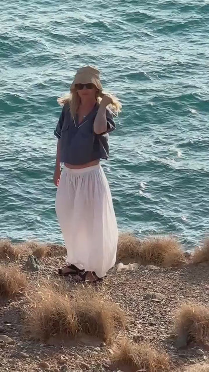 White Sheer Genie Pants | Lightweight Cotton Harem Pants | Boho Summer Lounge Trousers