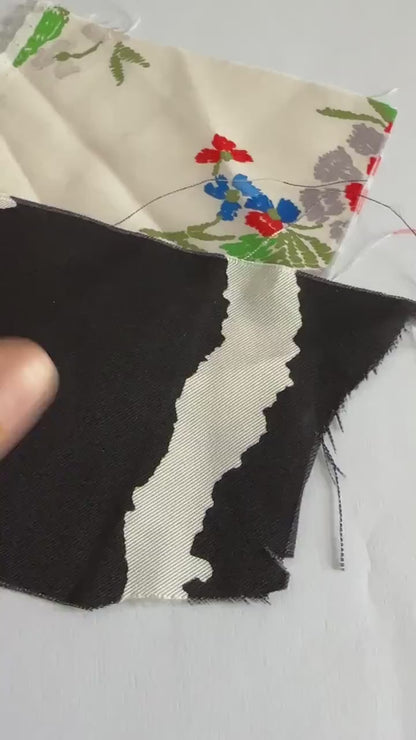 Handmade 100% Silk Shorts for Women - Black and White, Bold Abstract Print, Elegant Bermuda Style with High Waist and Pleats FTN16_119SIL