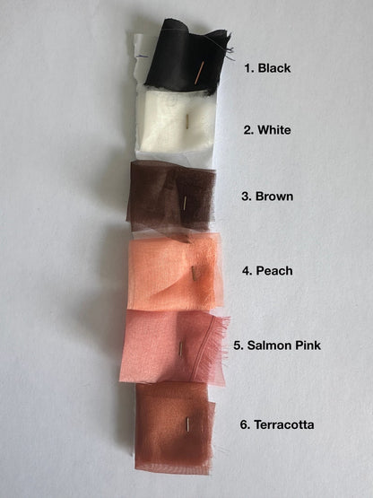 Color swatches labeled with colors on a white background